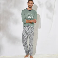 Bedrukt pyjamashirt met lange mouwen