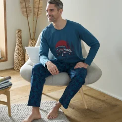 Bedrukt pyjamashirt met lange mouwen