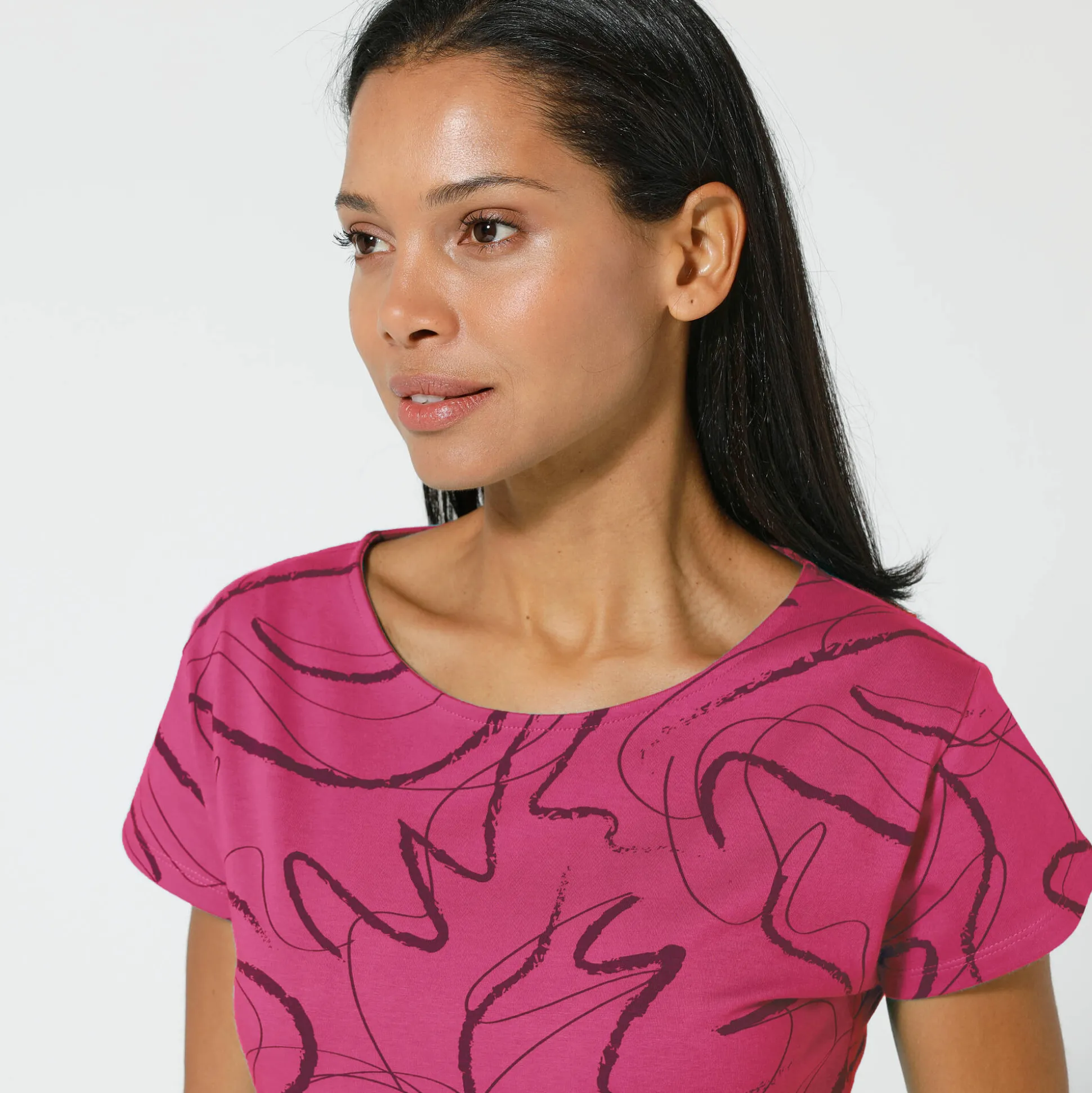 Bedrukt T-shirt met korte mouwen