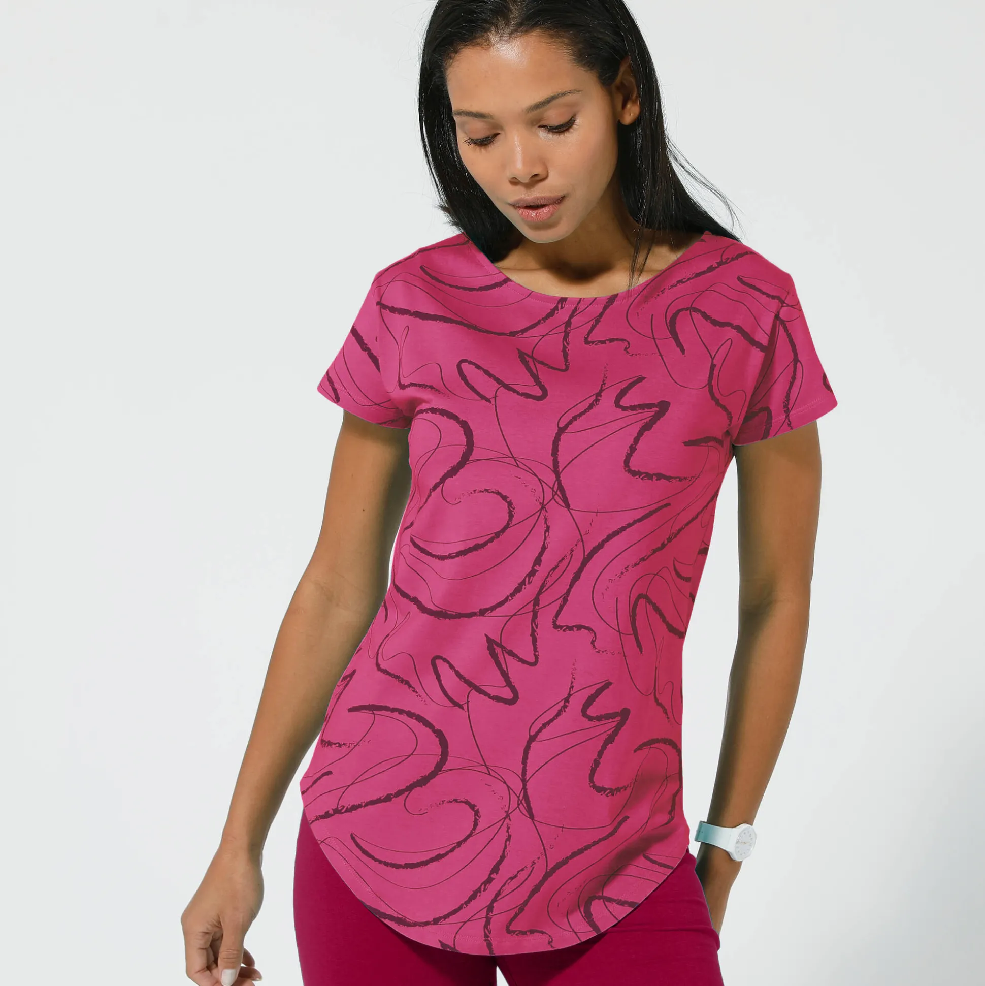 Bedrukt T-shirt met korte mouwen