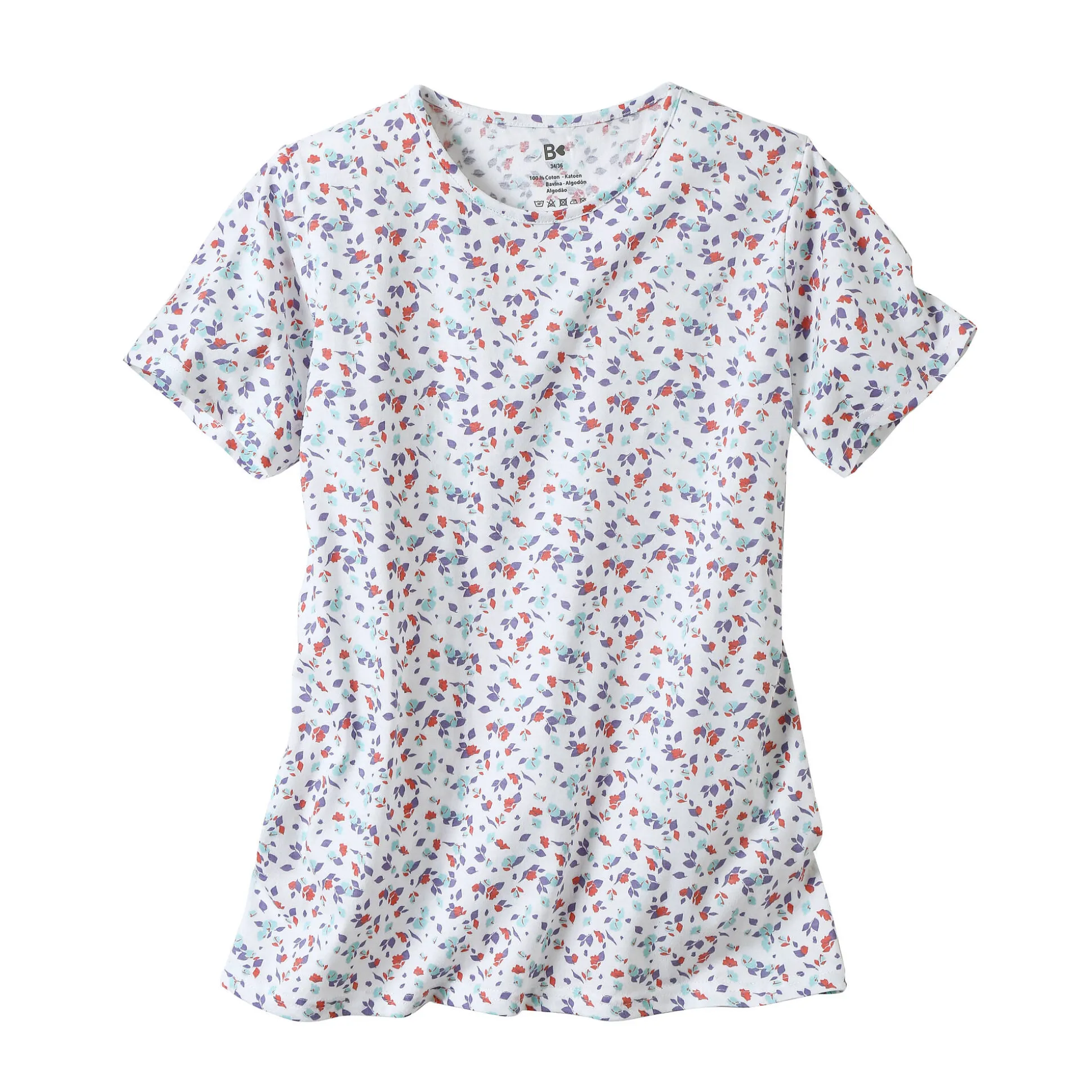 Bedrukt T-shirt met korte mouwen