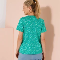 Bedrukt T-shirt met korte mouwen