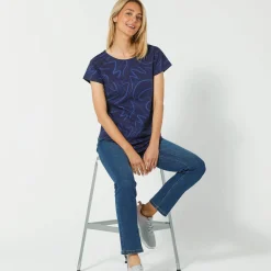 Bedrukt T-shirt met korte mouwen