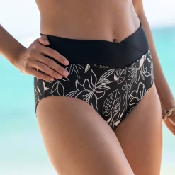 Bedrukte bikinislip Cidra - hoge taille