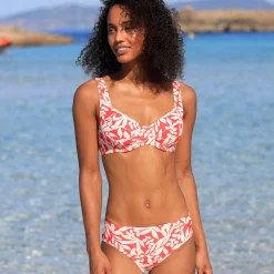 Bedrukte bikinislip in midimodel Linao