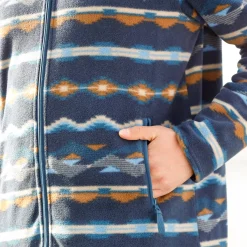 Bedrukte blouson met rits, in microfleece