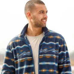 Bedrukte blouson met rits, in microfleece