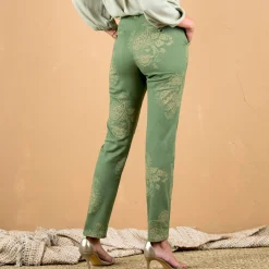 Bedrukte broek met kasjmiermotief