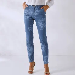 Bedrukte broek met kasjmiermotief