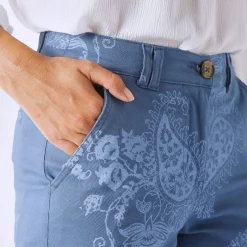 Bedrukte broek met kasjmiermotief