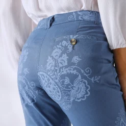 Bedrukte broek met kasjmiermotief