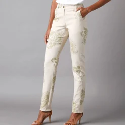 Bedrukte broek met kasjmiermotief