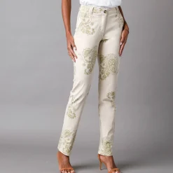 Bedrukte broek met kasjmiermotief