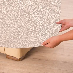 Bedrukte en gewafelde bi-rekbare hoes voor fauteuil en zitbank