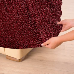 Bedrukte en gewafelde bi-rekbare hoes voor fauteuil en zitbank