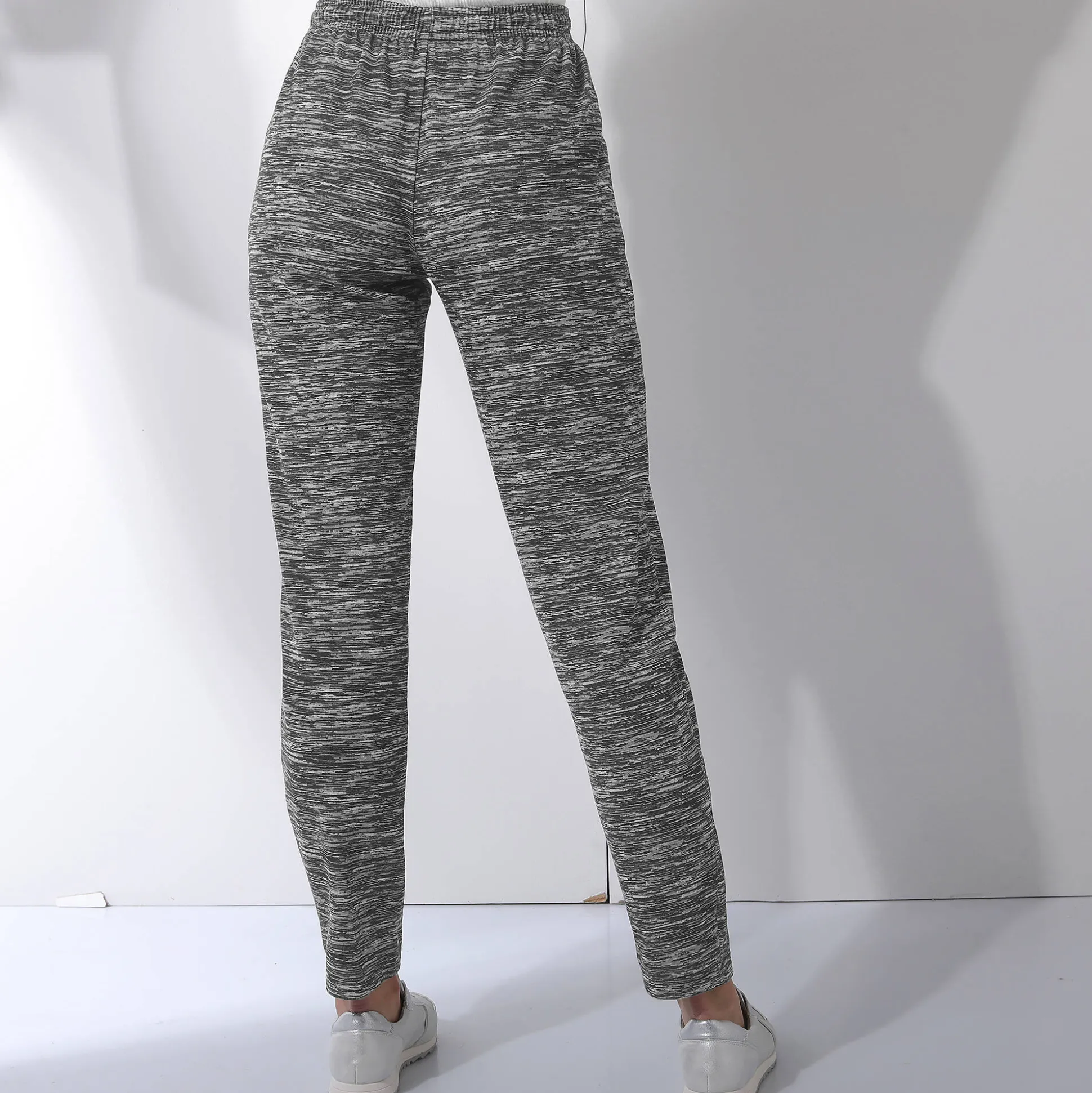 Bedrukte joggingbroek in geruwd molton