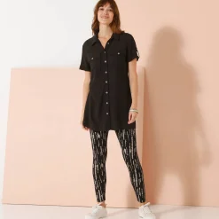 Bedrukte legging, elastische taille