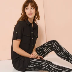 Bedrukte legging, elastische taille