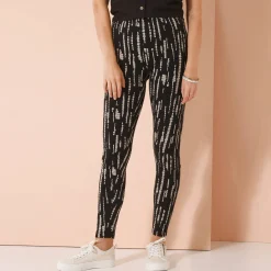 Bedrukte legging, elastische taille