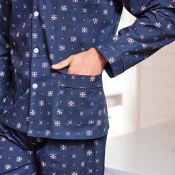 Bedrukte pyjama in popeline van polyester/katoen
