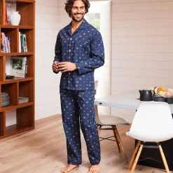 Bedrukte pyjama in popeline van polyester/katoen