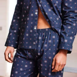 Bedrukte pyjama in popeline van polyester/katoen