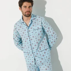 Bedrukte pyjama in popeline van polyester/katoen