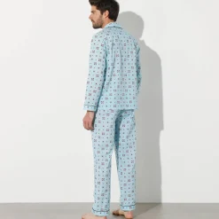 Bedrukte pyjama in popeline van polyester/katoen