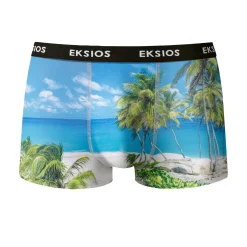 Bedrukte shorty in rekbare microvezel - set van 2