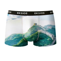 Bedrukte shorty in rekbare microvezel - set van 2