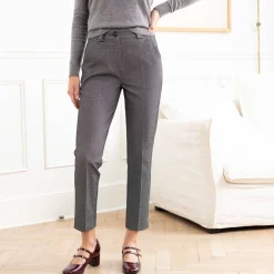 Bedrukte slimbroek, miilanotricot
