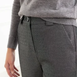 Bedrukte slimbroek, miilanotricot