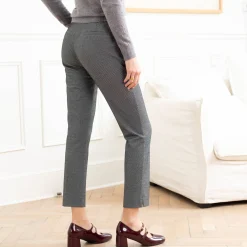 Bedrukte slimbroek, miilanotricot