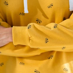 Bedrukte sweater met kap in molton