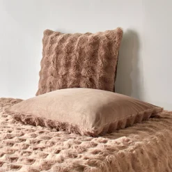 Bedsprei en kussensloop, bontaspect