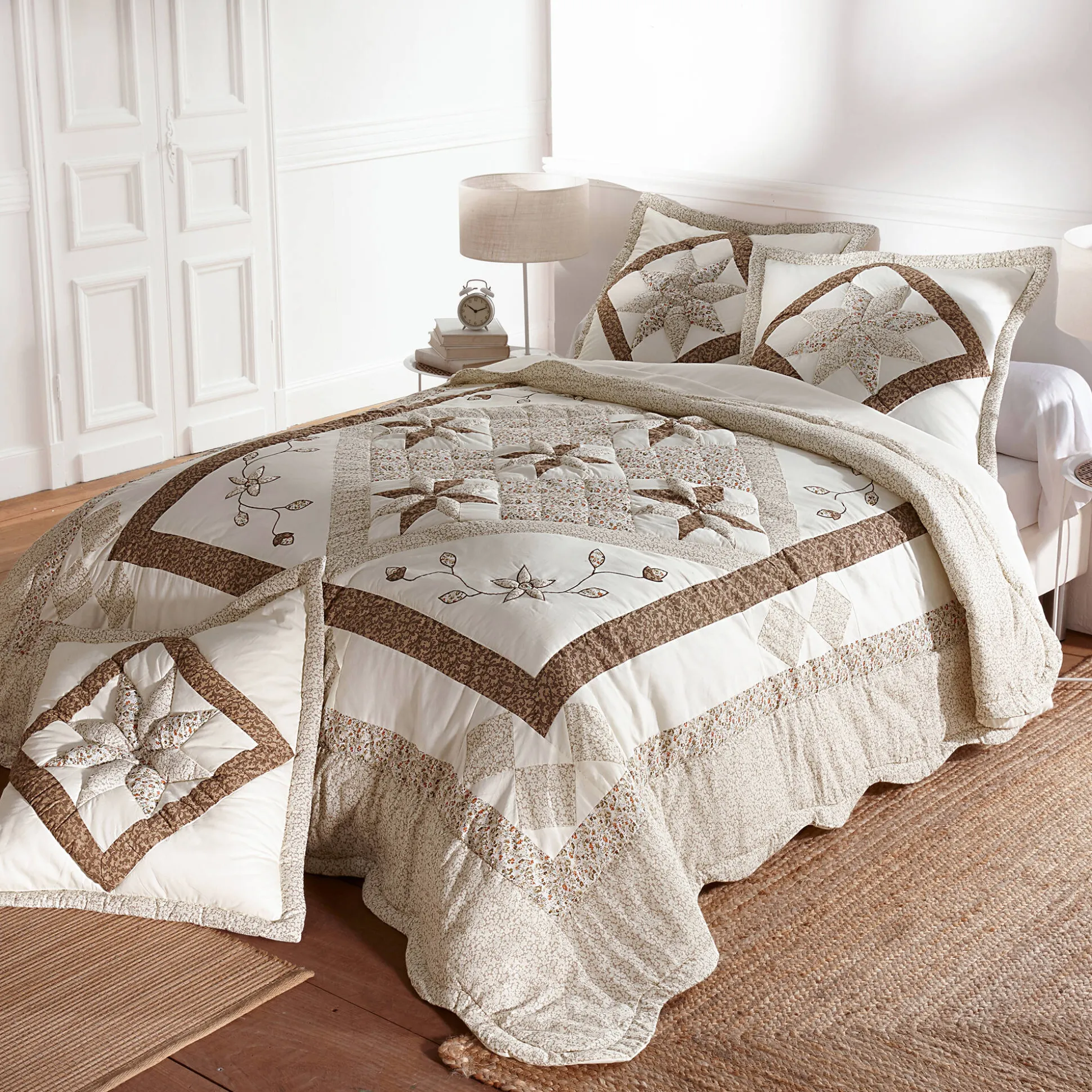 Bedsprei met patchwork