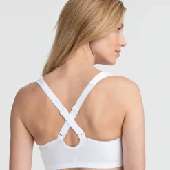 Beha met broderie anglaise, sluiting voor - zonder beugels
