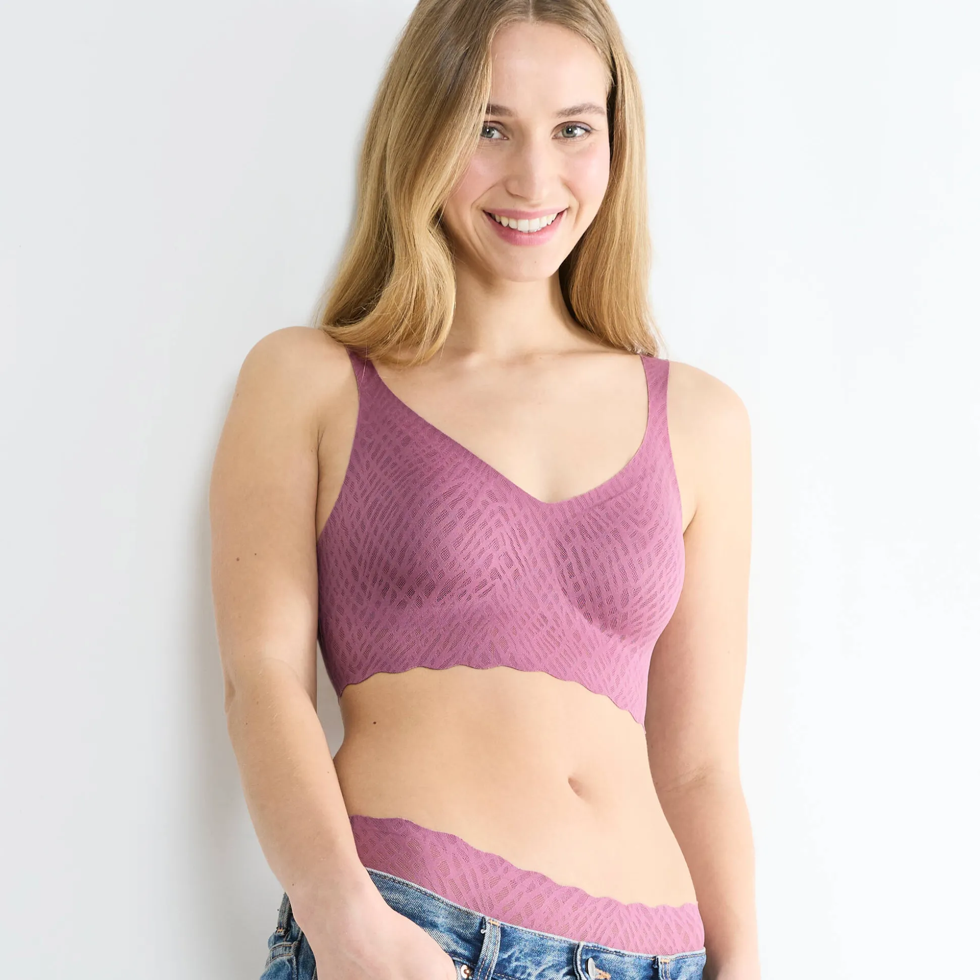 Behatop "Zero Feel Bliss" in ajourtricot - zonder beugels