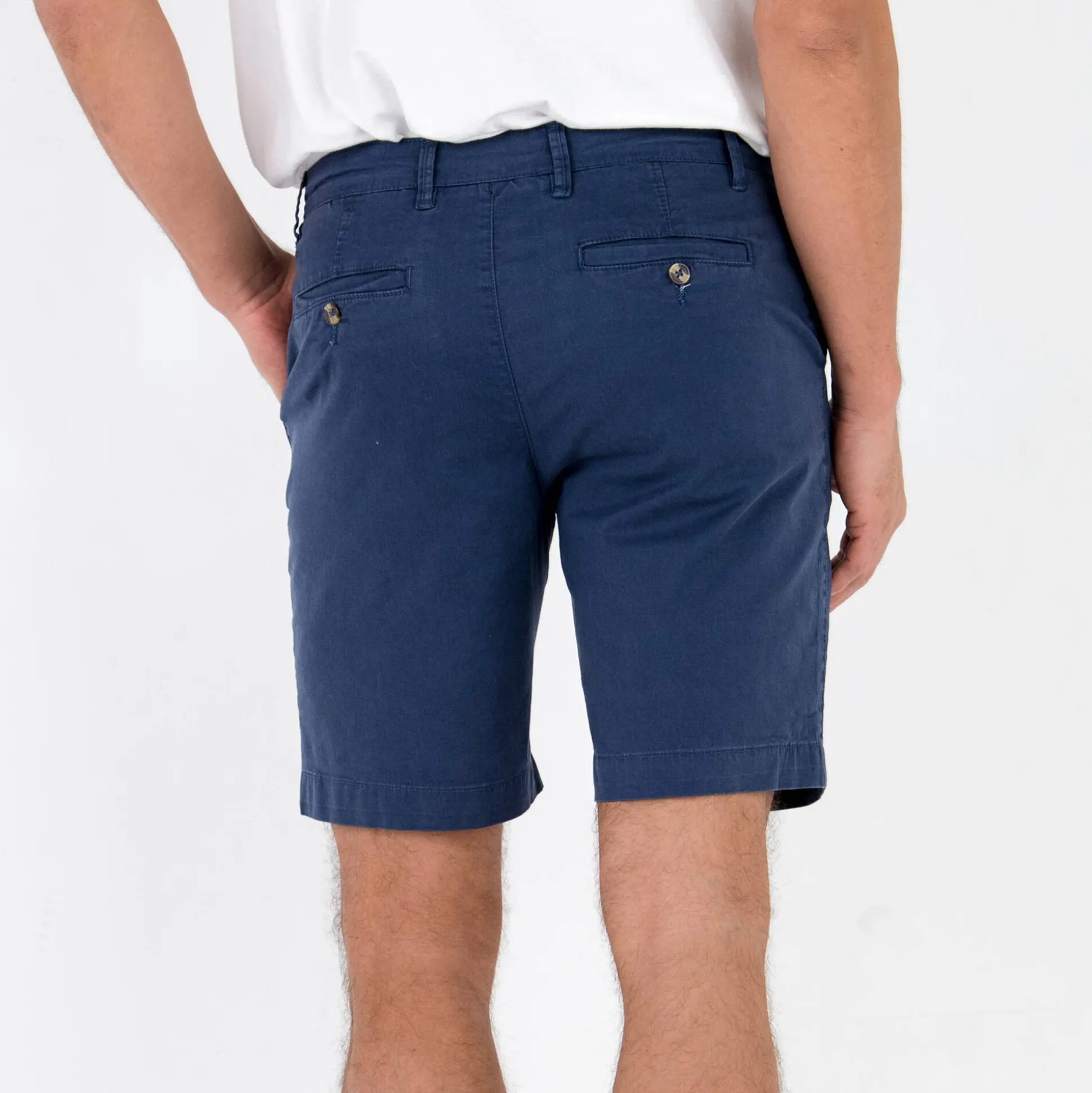 Bermuda chino uni toile sergé stretch morphologie classique