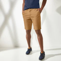 Bermuda chino uni toile sergé stretch morphologie classique