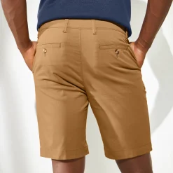 Bermuda chino uni toile sergé stretch morphologie classique