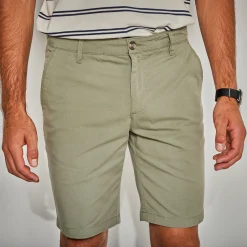Bermuda chino uni toile sergé stretch morphologie classique