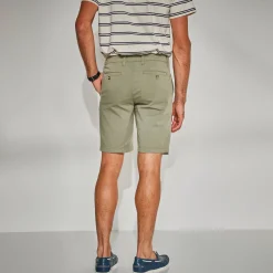 Bermuda chino uni toile sergé stretch morphologie classique
