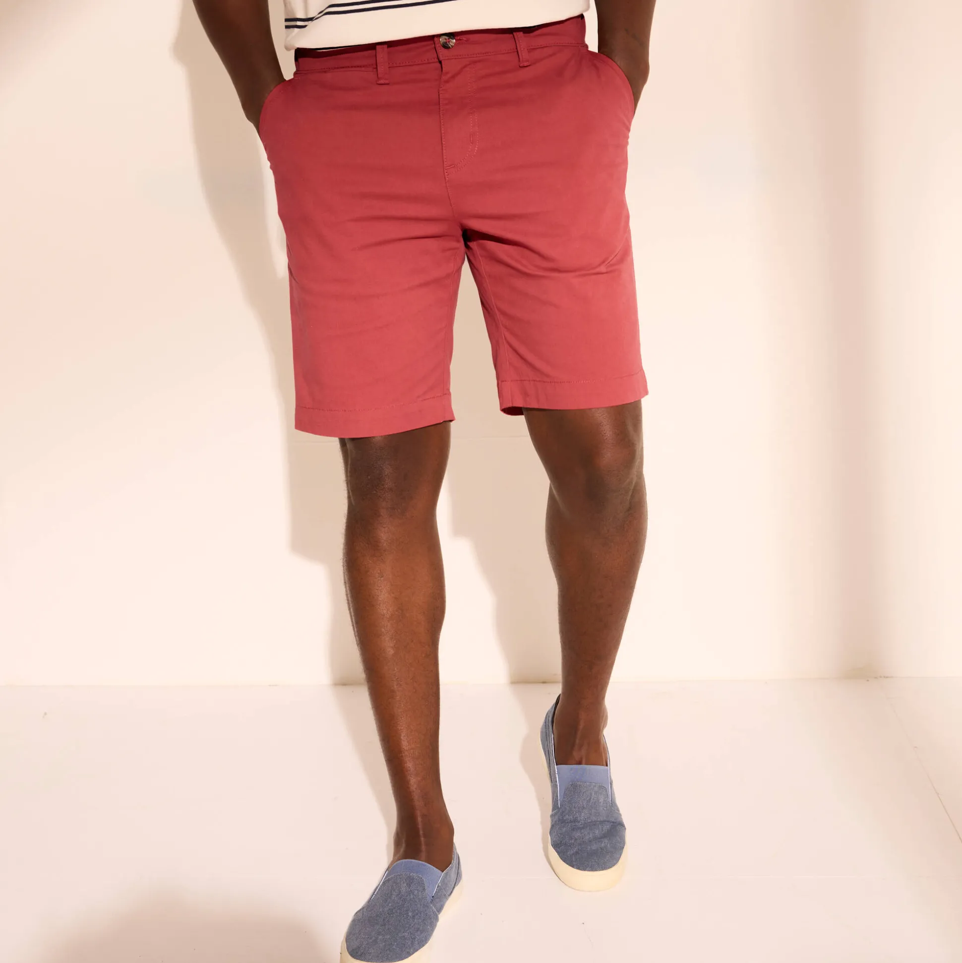 Bermuda chino uni toile sergé stretch morphologie classique