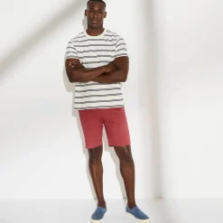 Bermuda chino uni toile sergé stretch morphologie classique