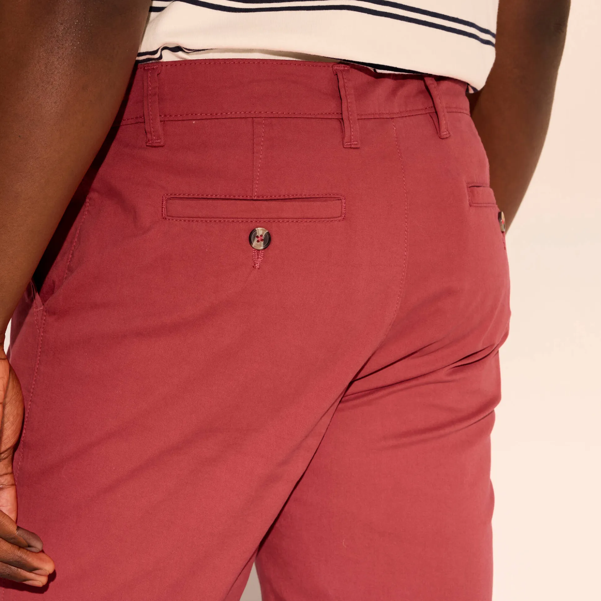 Bermuda chino uni toile sergé stretch morphologie classique