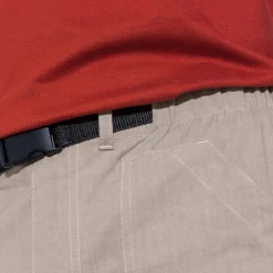 Bermuda met 3/4-elastische tailleband + bijpassende ceintuur