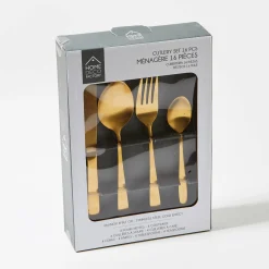 Bestek in goudkleurig inox, 16-delig