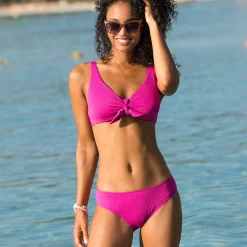 Bikinibeha Ampoza van textuurtricot in foulardmodel - met beugels