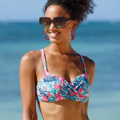 Bikinibeha met beugels en drapé, Bawa - korfmodel